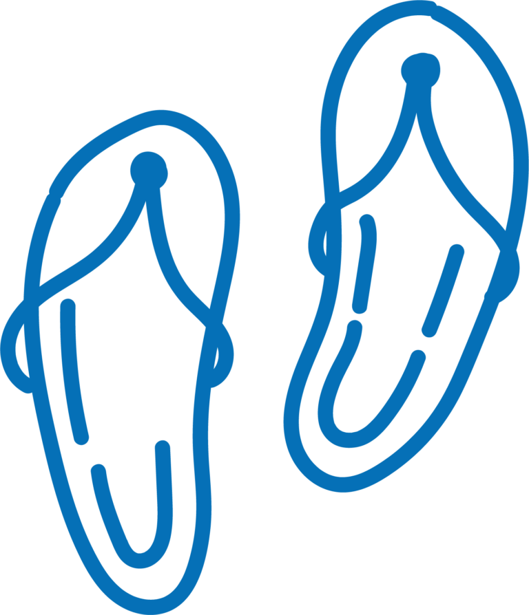 Flip Flops Scribble-blau