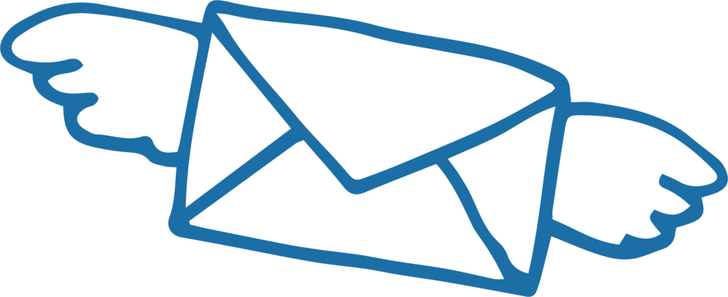 Mail Scribble-blau