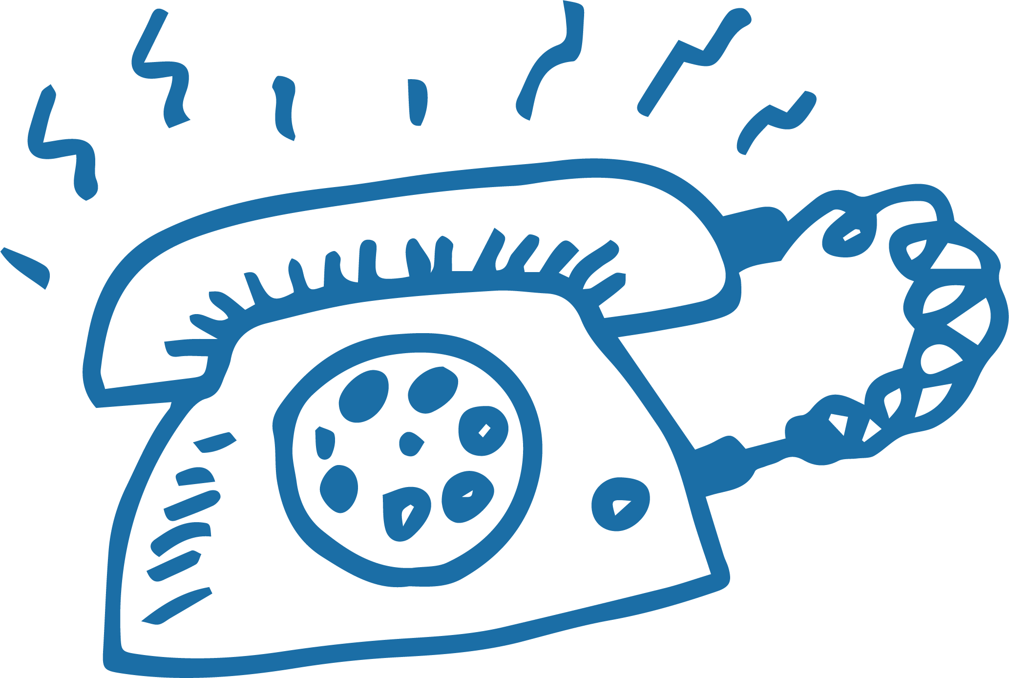 Telefon Scribble -blau